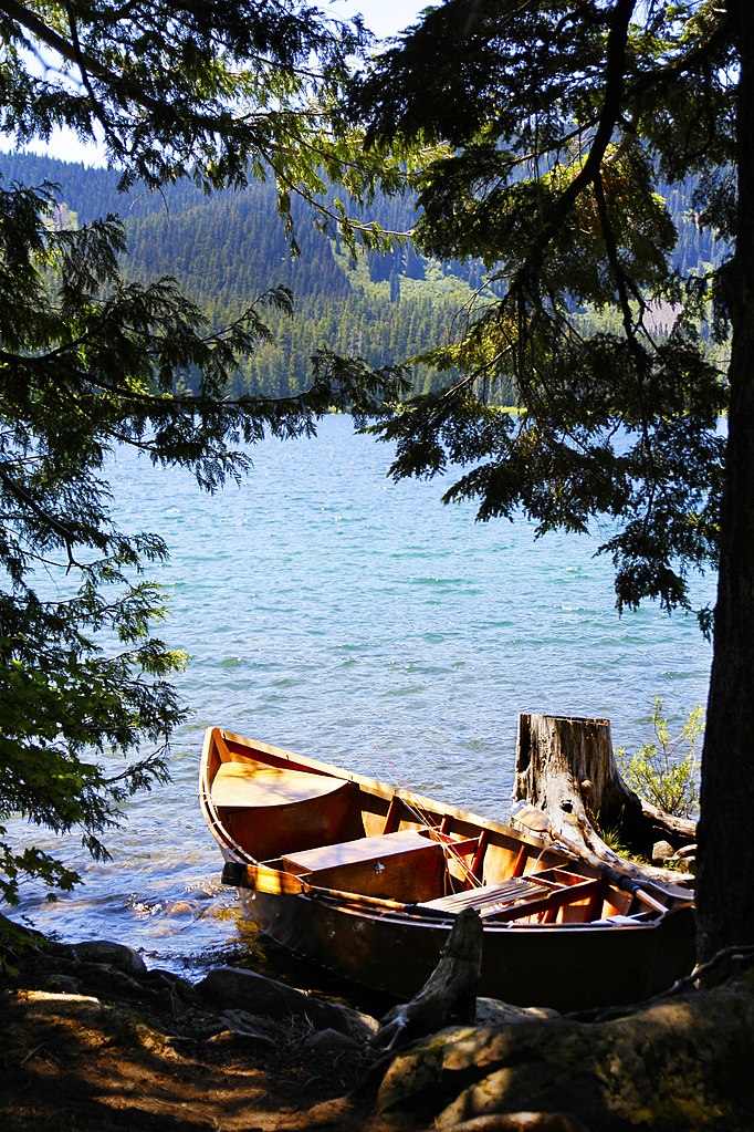 Rowboat at Lost Lake, Oregon. Photo Sandra Oja.